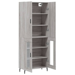 vidaXL Highboard Grey Sonoma 69.5x34x180 cm Engineered Wood