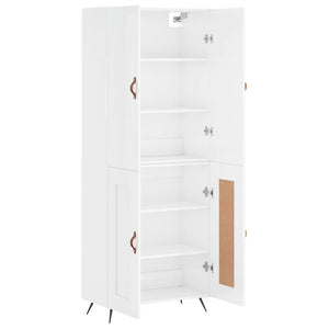 vidaXL Highboard High Gloss White 69.5x34x180 cm Engineered Wood