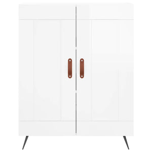 vidaXL Highboard High Gloss White 69.5x34x180 cm Engineered Wood