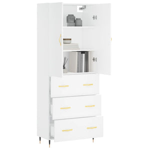 vidaXL Highboard White 69.5x34x180 cm Engineered Wood