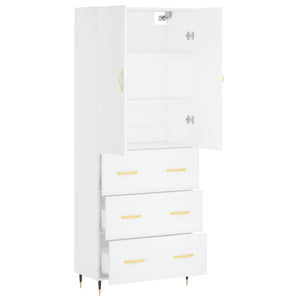 vidaXL Highboard White 69.5x34x180 cm Engineered Wood