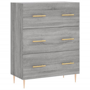 vidaXL Highboard Grey Sonoma 69.5x34x180 cm Engineered Wood