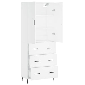 vidaXL Highboard White 69.5x34x180 cm Engineered Wood