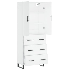 vidaXL Highboard White 69.5x34x180 cm Engineered Wood