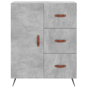 vidaXL Highboard Concrete Grey 69.5x34x180 cm Engineered Wood