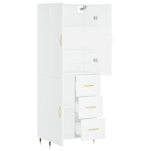 vidaXL Highboard White 69.5x34x180 cm Engineered Wood