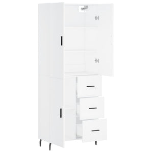 vidaXL Highboard White 69.5x34x180 cm Engineered Wood