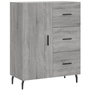 vidaXL Highboard Grey Sonoma 69.5x34x180 cm Engineered Wood