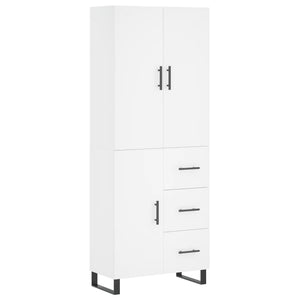 vidaXL Highboard White 69.5x34x180 cm Engineered Wood