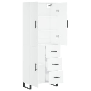 vidaXL Highboard White 69.5x34x180 cm Engineered Wood