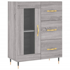 vidaXL Highboard Grey Sonoma 69.5x34x180 cm Engineered Wood