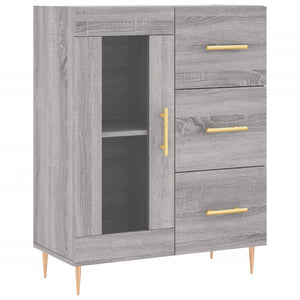 vidaXL Highboard Grey Sonoma 69.5x34x180 cm Engineered Wood