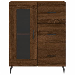 vidaXL Highboard Brown Oak 69.5x34x180 cm Engineered Wood