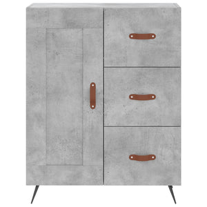 vidaXL Highboard Concrete Grey 69.5x34x180 cm Engineered Wood