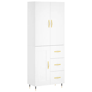 vidaXL Highboard White 69.5x34x180 cm Engineered Wood