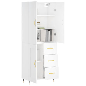 vidaXL Highboard White 69.5x34x180 cm Engineered Wood