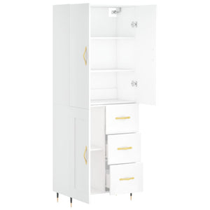 vidaXL Highboard White 69.5x34x180 cm Engineered Wood