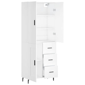 vidaXL Highboard White 69.5x34x180 cm Engineered Wood