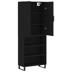 vidaXL Highboard Black 69.5x34x180 cm Engineered Wood