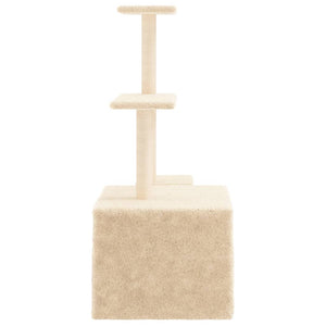 vidaXL Cat Tree with Sisal Scratching Posts Cream 110 cm