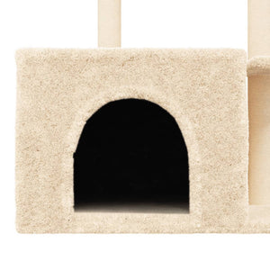 vidaXL Cat Tree with Sisal Scratching Posts Cream 110 cm