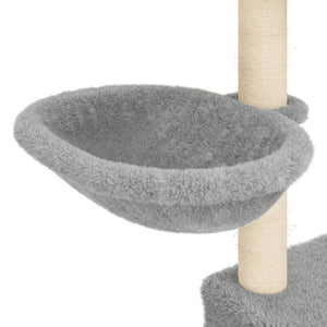 vidaXL Cat Tree with Sisal Scratching Posts Light Grey 83 cm