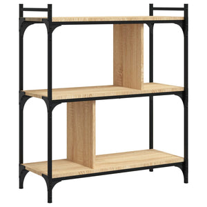 vidaXL Bookcase 3-Tier Sonoma Oak 76x32x88 cm Engineered Wood