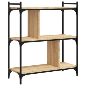 vidaXL Bookcase 3-Tier Sonoma Oak 76x32x88 cm Engineered Wood