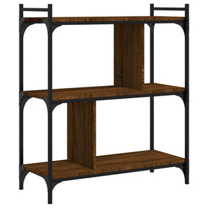 vidaXL Bookcase 3-Tier Brown Oak 76x32x88 cm Engineered Wood