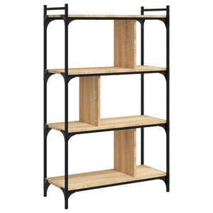 vidaXL Bookcase 4-Tier Sonoma Oak 76x32x123 cm Engineered Wood