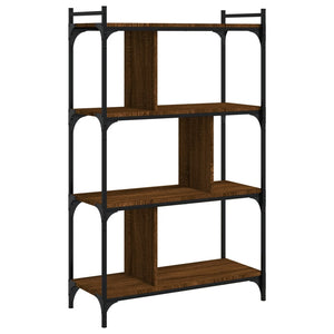 vidaXL Bookcase 4-Tier Brown Oak 76x32x123 cm Engineered Wood