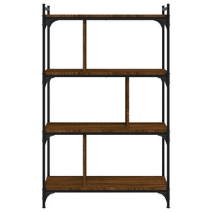 vidaXL Bookcase 4-Tier Brown Oak 76x32x123 cm Engineered Wood