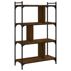 vidaXL Bookcase 4-Tier Brown Oak 76x32x123 cm Engineered Wood