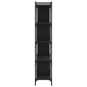 vidaXL Bookcase 5-Tier Black 76x32x158 cm Engineered Wood