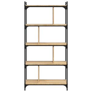 vidaXL Bookcase 5-Tier Sonoma Oak 76x32x158 cm Engineered Wood