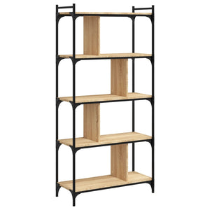 vidaXL Bookcase 5-Tier Sonoma Oak 76x32x158 cm Engineered Wood