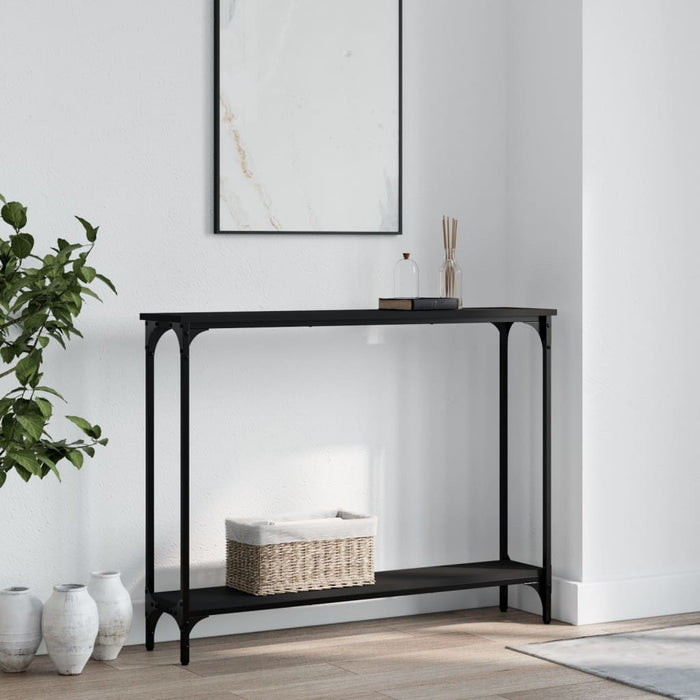 vidaXL Console Table Black 100x22.5x75 cm Engineered Wood