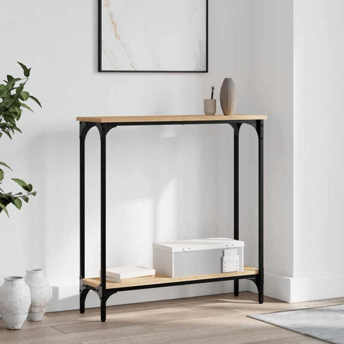 vidaXL Console Table Sonoma Oak 75x22.5x75 cm Engineered Wood