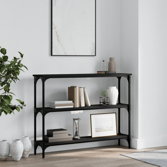 vidaXL Console Table Black 100x22.5x75 cm Engineered Wood