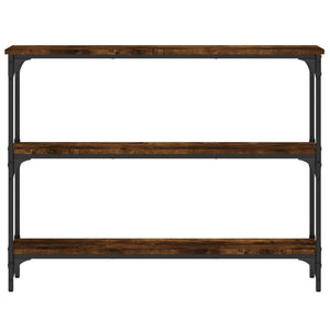 vidaXL Console Table Smoked Oak 100x22.5x75 cm Engineered Wood