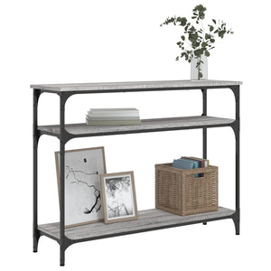 vidaXL Console Table Grey Sonoma 100x29x75 cm Engineered Wood