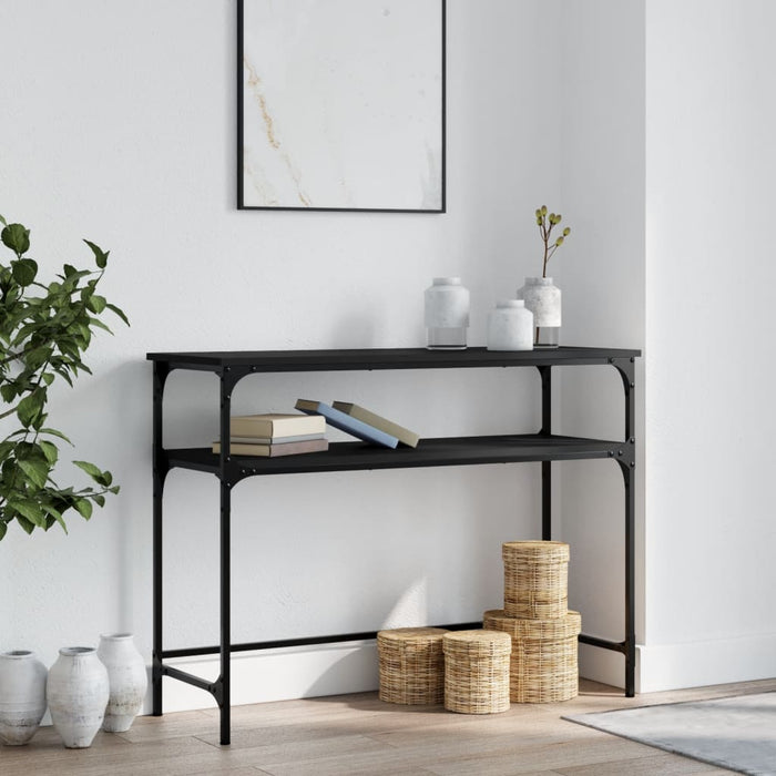 vidaXL Console Table Black 100x35.5x75 cm Engineered Wood