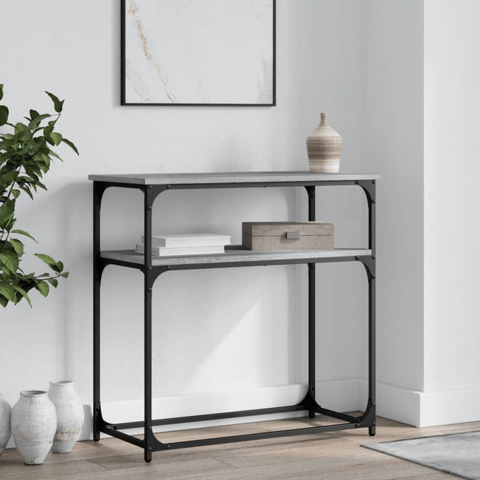 vidaXL Console Table Grey Sonoma 75x35.5x75 cm Engineered Wood