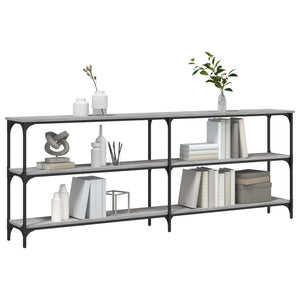 vidaXL Console Table Grey Sonoma 200x29x75 cm Engineered Wood