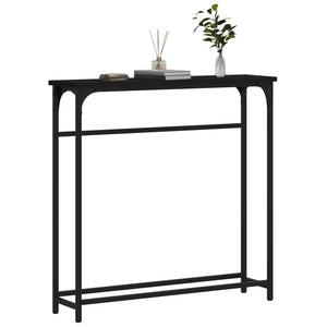 vidaXL Console Table Black 75x19.5x75 cm Engineered Wood