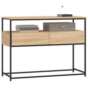 vidaXL Console Table Sonoma Oak 100x40x75 cm Engineered Wood