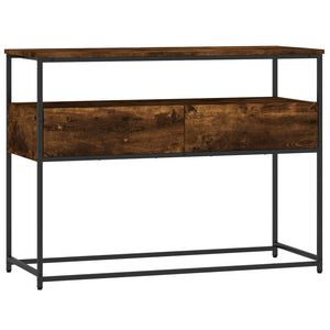 vidaXL Console Table Smoked Oak 100x40x75 cm Engineered Wood