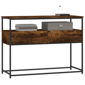 vidaXL Console Table Smoked Oak 100x40x75 cm Engineered Wood