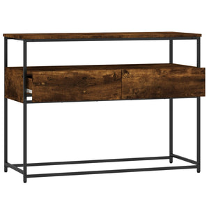 vidaXL Console Table Smoked Oak 100x40x75 cm Engineered Wood