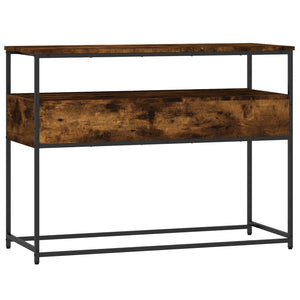 vidaXL Console Table Smoked Oak 100x40x75 cm Engineered Wood